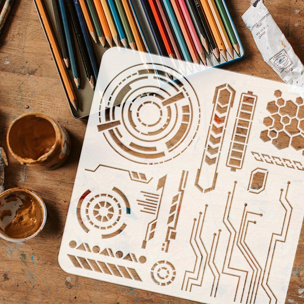1pc PET Hollow Out Drawing Painting Stencils for DIY Scrapbook Photo Album