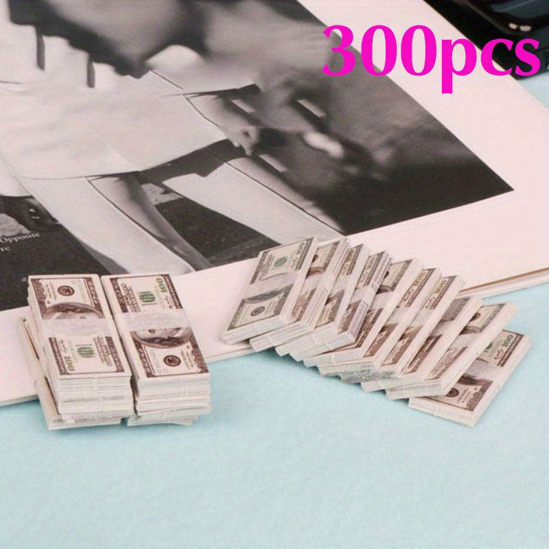 15pcs Bundle Mini Doll Banknote Models Dollhouse Accessories