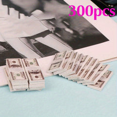15pcs Bundle Mini Doll Banknote Models Dollhouse Accessories