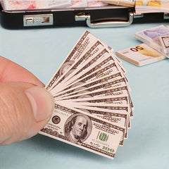 15pcs Bundle Mini Doll Banknote Models Dollhouse Accessories
