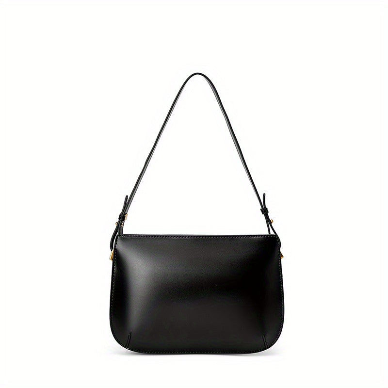 Leather Crossbody Bag for Women Minimalist Shoulder Purse Golden Tone Hardware
