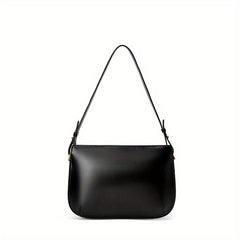 Leather Crossbody Bag for Women Minimalist Shoulder Purse Golden Tone Hardware