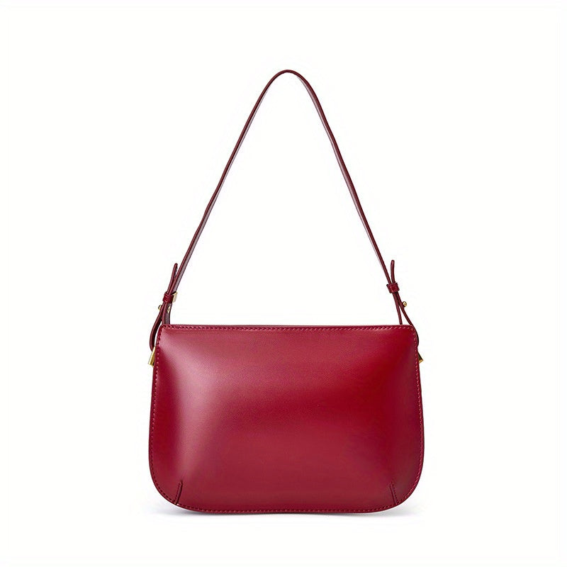 Leather Crossbody Bag for Women Minimalist Shoulder Purse Golden Tone Hardware