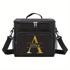 Canvas Insulated Lunch Cooler Bag Adjustable Strap Waterproof Portable