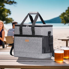 40L Collapsible Insulated Cooler Bag Leakproof Soft Tote for Camping BBQ Outdoor