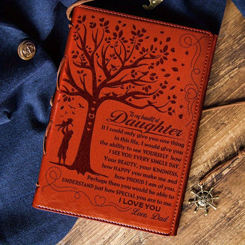 Engraved Leather Journal Notebook for Daughter