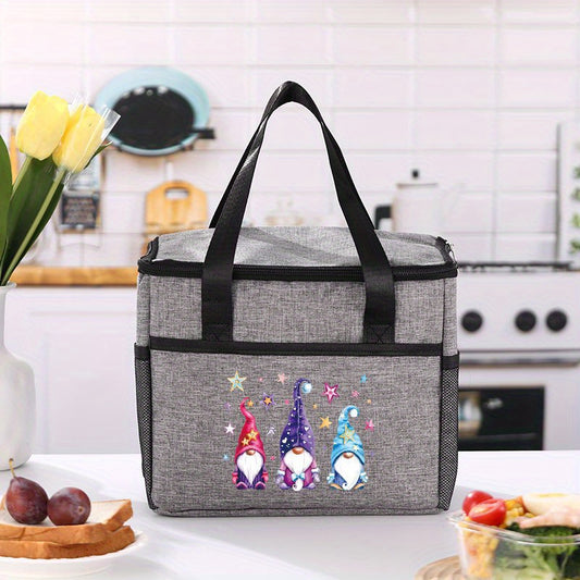 Whimsical Gnome Insulated Lunch Box Bag