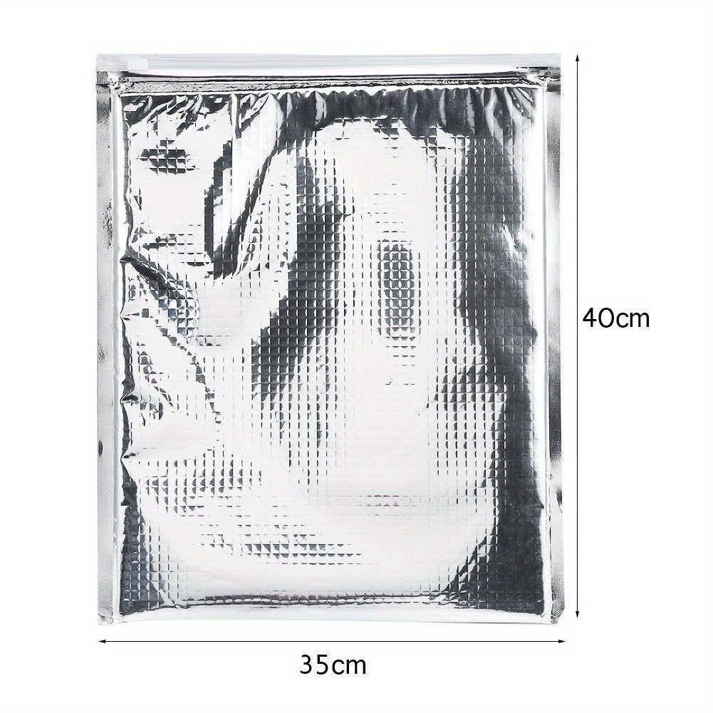 5 Pack Aluminum Foil Food Storage Bags Insulated Cooler Pouches for Picnics