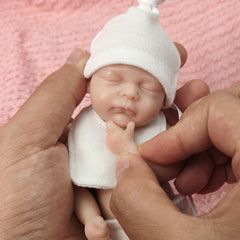 Silicone Baby Doll with Pink Ears & Red Heart - Ideal Gift for 3 Yrs