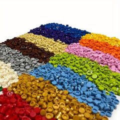200pcs Tile 1x1 Round Smooth Brick MOC Building Block Small Particle Bricks