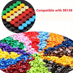 200pcs Tile 1x1 Round Smooth Brick MOC Building Block Small Particle Bricks