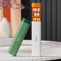 Portable Weekly Pill Organizer in Olive Green