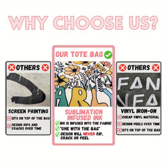 Cat Garden Print Tote Bag Large Capacity Shoulder Bag