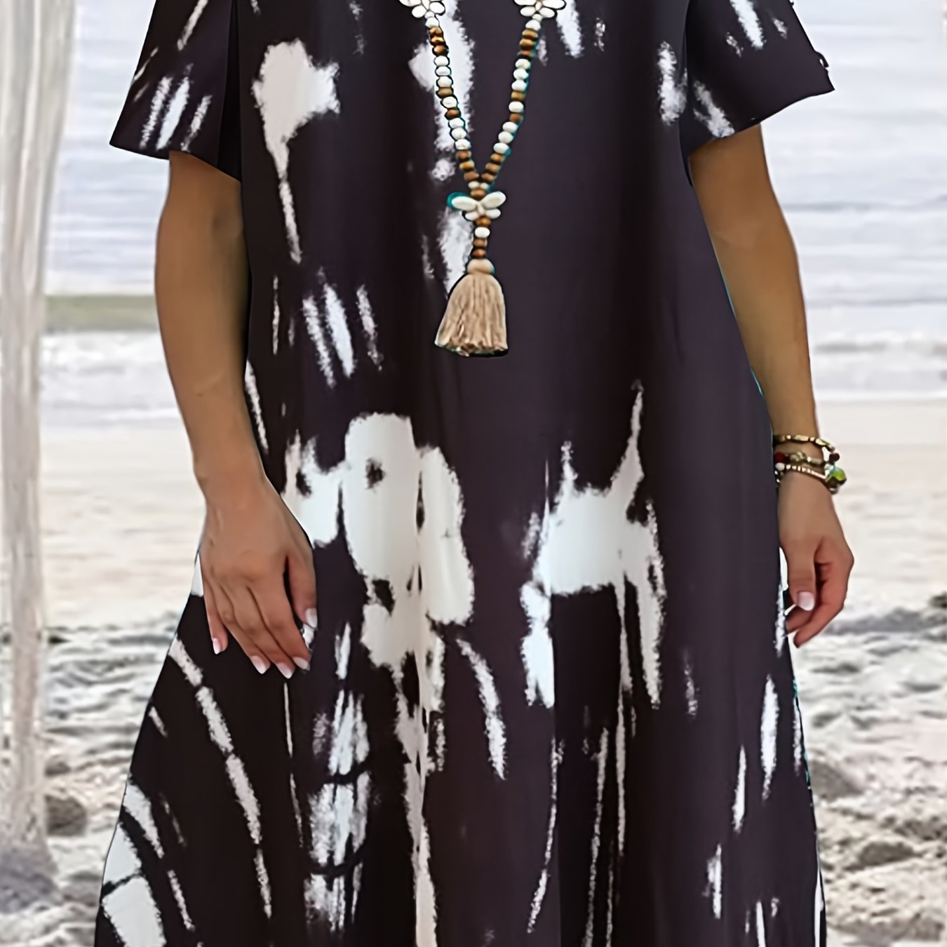 Women's Plus Tie Dye Short Sleeve T-shirt Dress