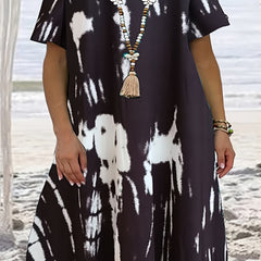 Women's Plus Tie Dye Short Sleeve T-shirt Dress
