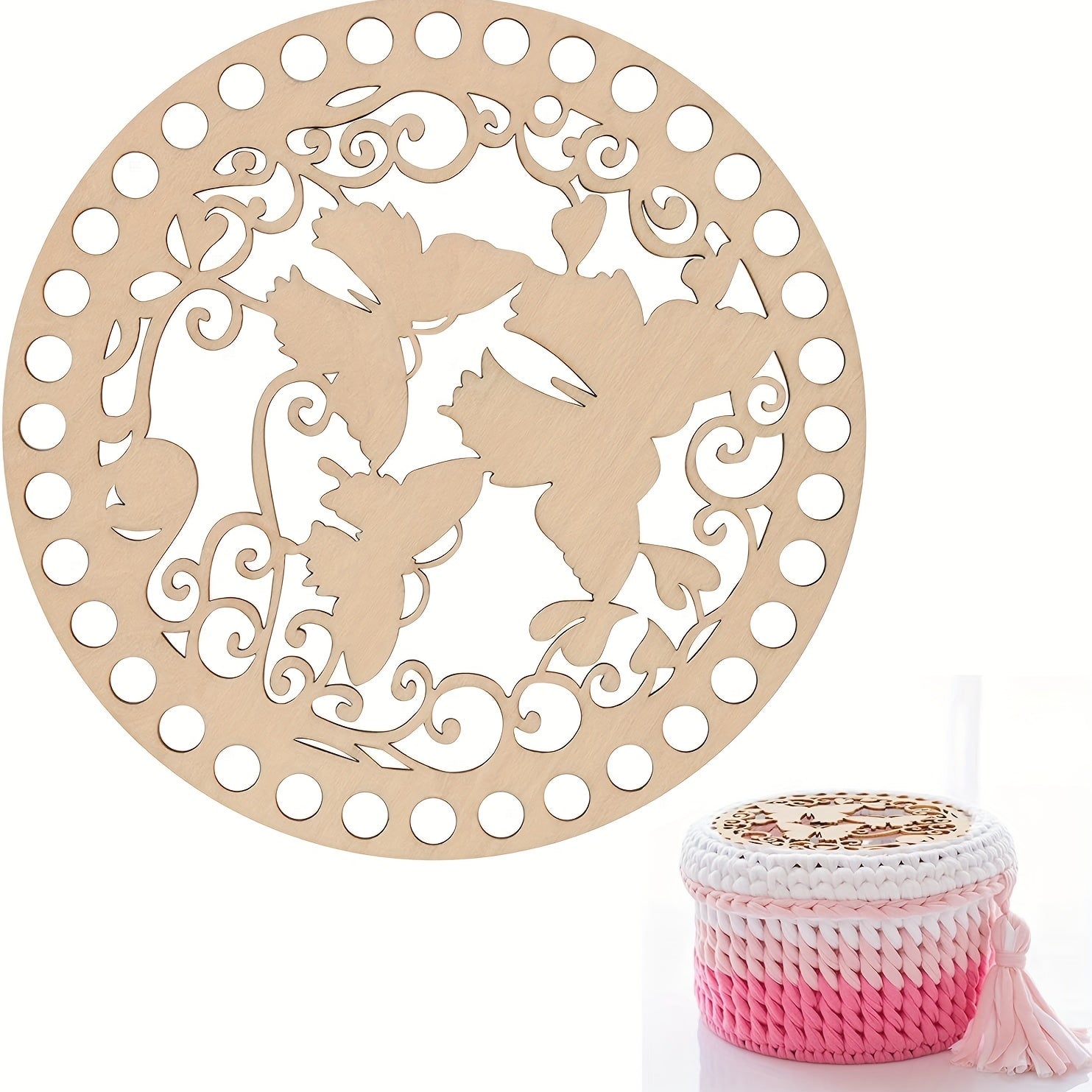 4pcs DIY Wooden Bag Base Portable Women's Bag Cover Crochet Tools