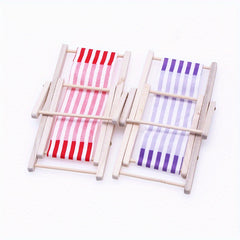 Mini Wooden Beach Chair Model Small Furniture Outdoor Lounge Chair