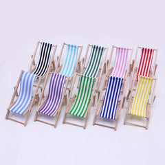 Mini Wooden Beach Chair Model Small Furniture Outdoor Lounge Chair