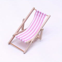 Mini Wooden Beach Chair Model Small Furniture Outdoor Lounge Chair