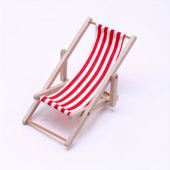 Mini Wooden Beach Chair Model Small Furniture Outdoor Lounge Chair