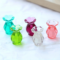 3pcs Mini Flowerpot Vase DIY Furniture Doll House Accessories