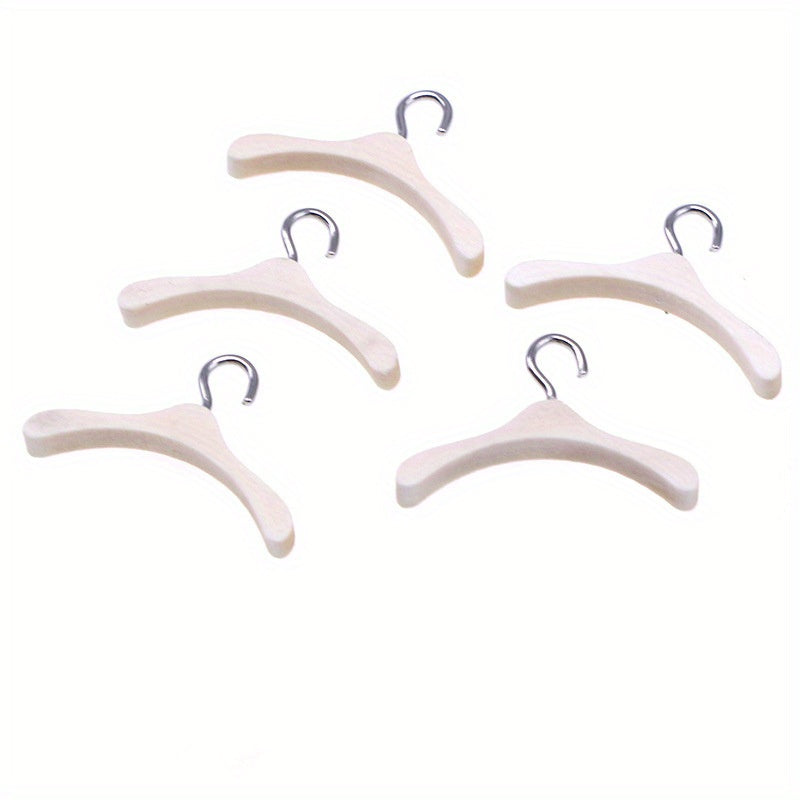 Mini Pocket Furniture Models Wooden Hangers Doll House Accessories