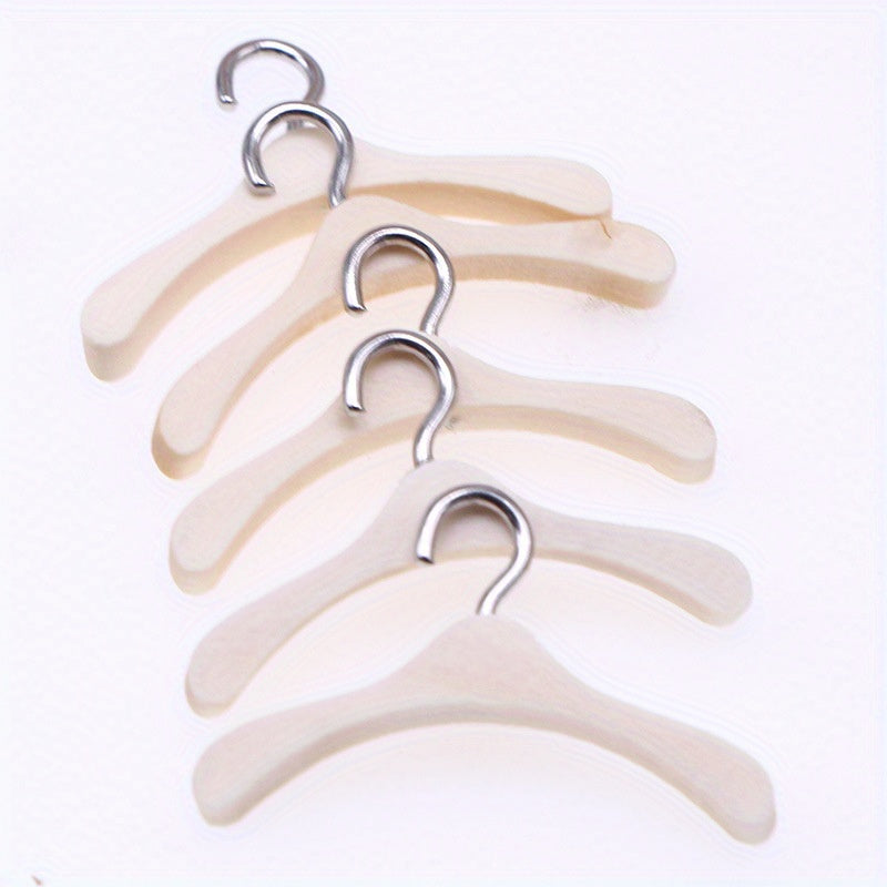 Mini Pocket Furniture Models Wooden Hangers Doll House Accessories