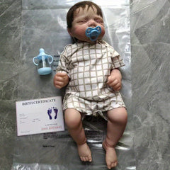 Realistic 19" Reborn Baby Doll Full Body Vinyl Asleep Newborn Boy Doll