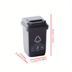Mini Trash Can Open Lid Fairy Tale Garden Decoration