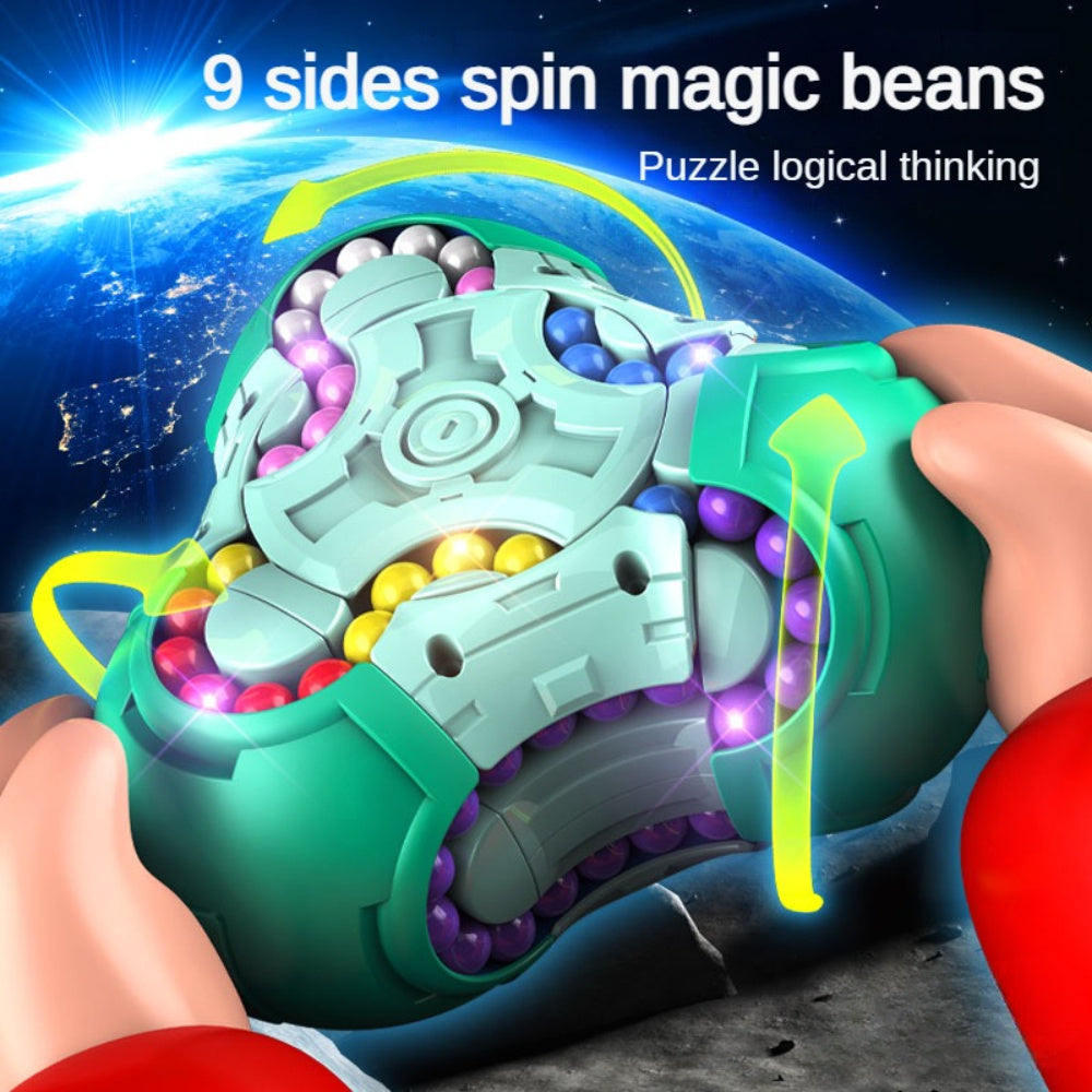 Magic Bean Cube Puzzle 3D Rotating Bead Brain Teaser Intermediate Skill Level
