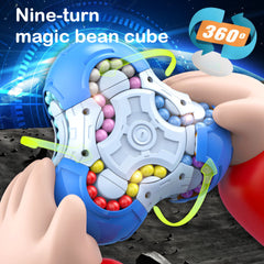 Magic Bean Cube Puzzle 3D Rotating Bead Brain Teaser Intermediate Skill Level