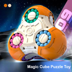 Magic Bean Cube Puzzle 3D Rotating Bead Brain Teaser Intermediate Skill Level