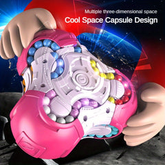Magic Bean Cube Puzzle 3D Rotating Bead Brain Teaser Intermediate Skill Level