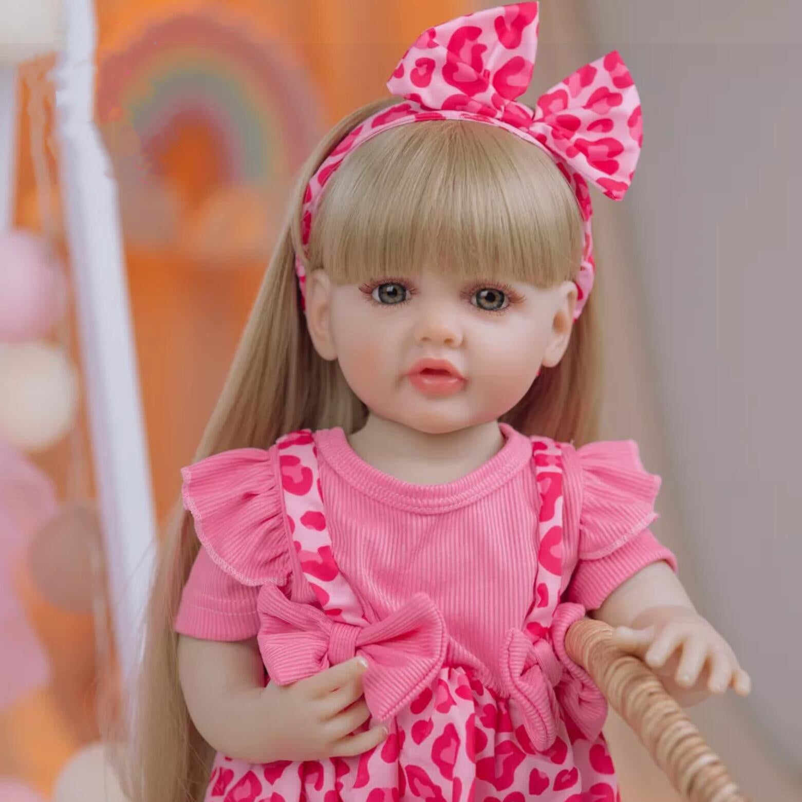 22in Reborn Baby Girl Doll - Purple Soft Vinyl - Princess Toddler