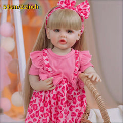 22in Reborn Baby Girl Doll - Purple Soft Vinyl - Princess Toddler