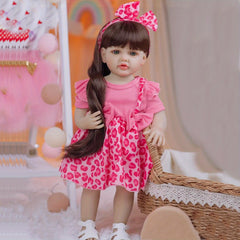 22in Reborn Baby Girl Doll - Purple Soft Vinyl - Princess Toddler