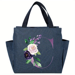 Floral Monogram Insulated Lunch Bag & Tote