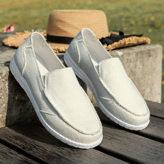 Women's Flat Canvas Shoes Casual Slip On Loafers Lightweight Walking Shoes