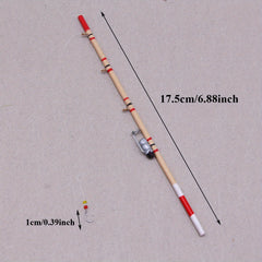 Mini Wooden Fishing Rod for Doll House Simulation