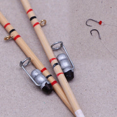 Mini Wooden Fishing Rod for Doll House Simulation