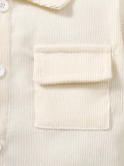 Boys Patchwork Lapel Shirt