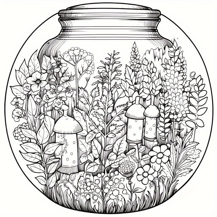 World in a Bottle Coloring Book Paint By Number Kit