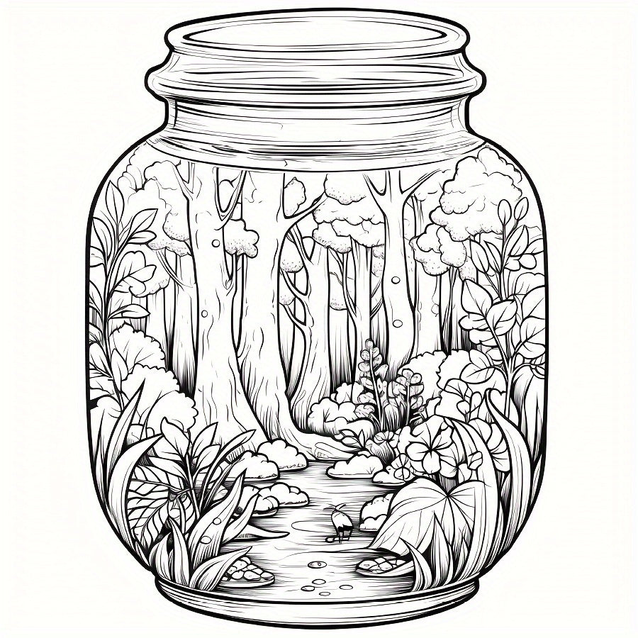 World in a Bottle Coloring Book Paint By Number Kit