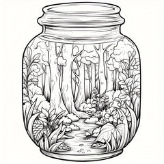 World in a Bottle Coloring Book Paint By Number Kit