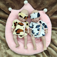 Realistic Reborn Baby Doll Boy 6.5 inch Mini Full Silicone Body with Accessories