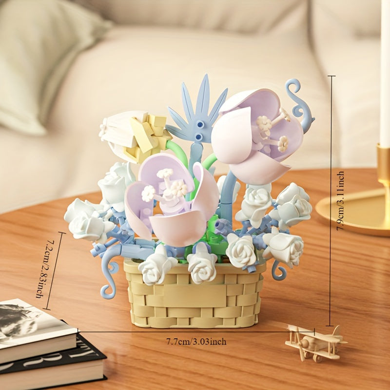 Sunflower Pot Succulent Flower Basket Building Blocks