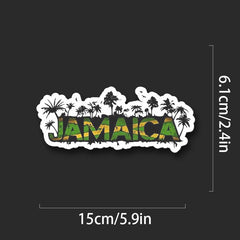 Jamaican Themed Matte Vinyl Stickers for Cars, Laptops, Trucks