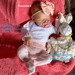 20in Reborn Baby Doll Pink 3D Skin Cloth Body Newborn Bebe Girl Print