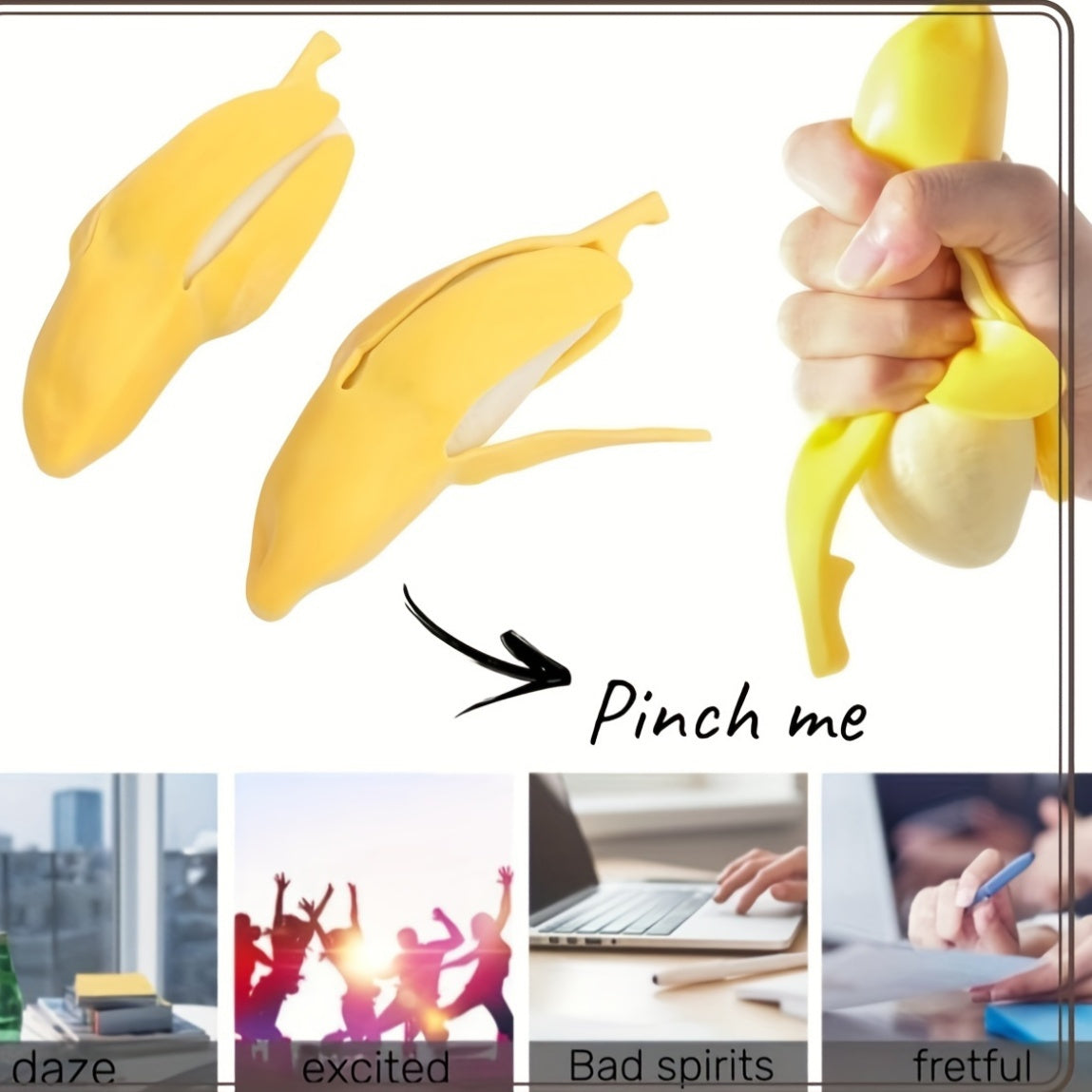 Funny Banana Squeeze Toy - Perfect for Birthdays & Parties