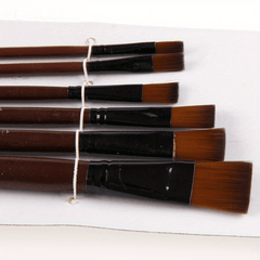 6pcs Artist Paint Brush Set Nylon Bristles Acrylic Watercolor Painting Kit